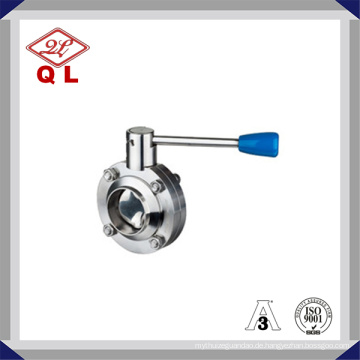 Edelstahl Food Grade Manual Geschweißte Butterfly Valve